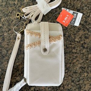 The Sak Iris North South smartphone crossbody, wristlet, wallet.